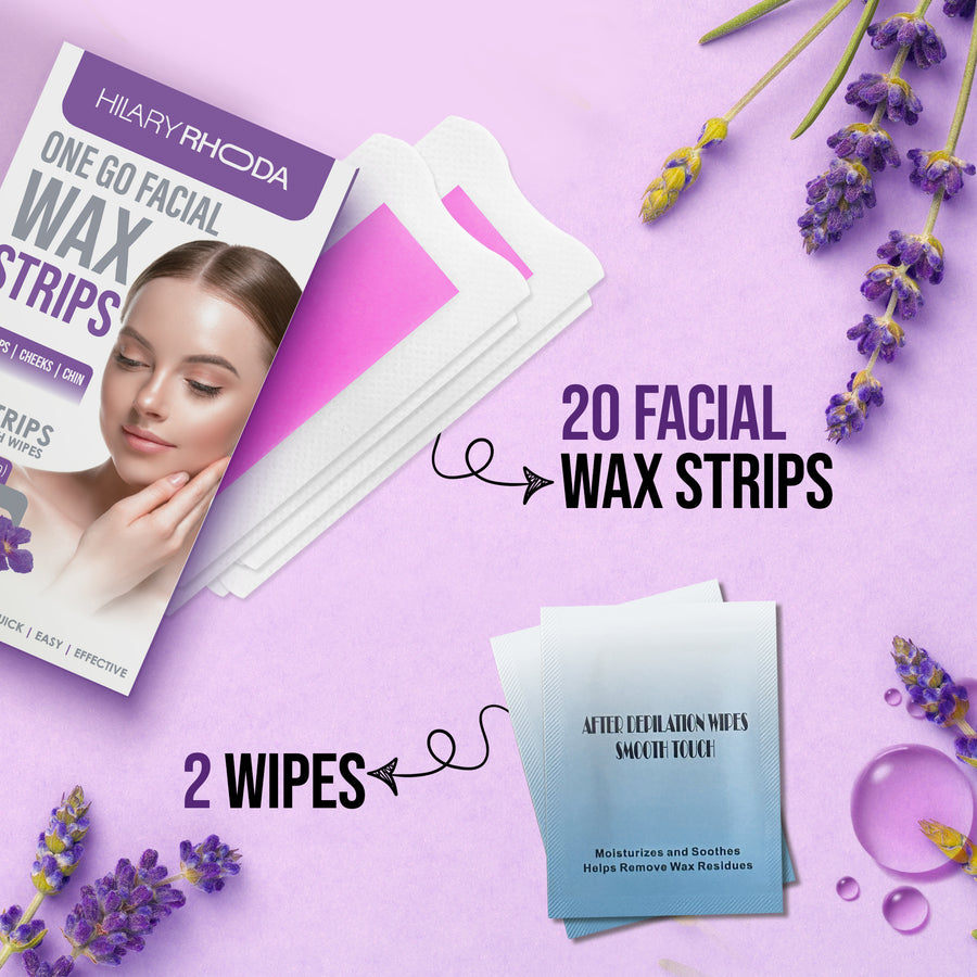 Hilary Rhoda One Go Facial Wax Strips 02 Lavender