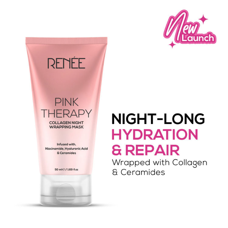 RENEE Pink Therapy Collagen Night Wrapping Face Mask For Young Skin, Hyaluronic Acid Infused
(50g)