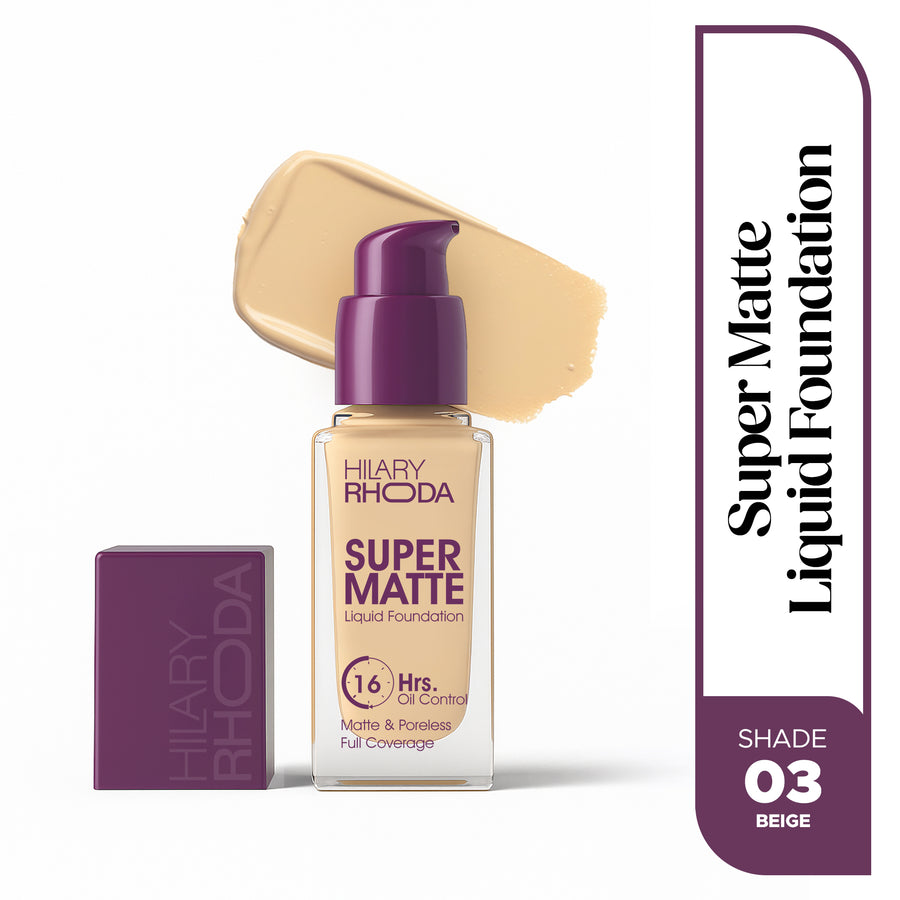 Hilary Rhoda 03 Beige Super Matte Liquid Foundation