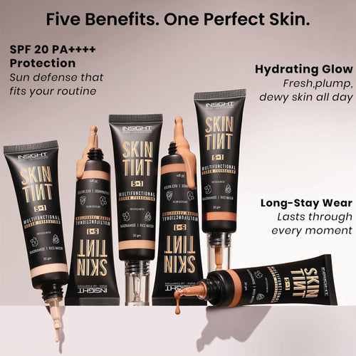 Insight Cosmetics Skin Tint 5 In 1 Multifunctional Serum Foundation (03 Latte Please !)