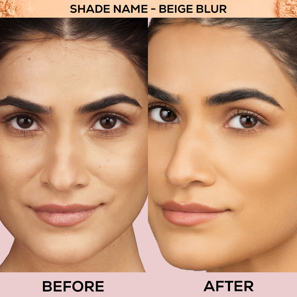 RENEE Bollywood Filter Pore Minimising Blurring Compact With Matte Finish & Full Coverage (3 Beige Blur)