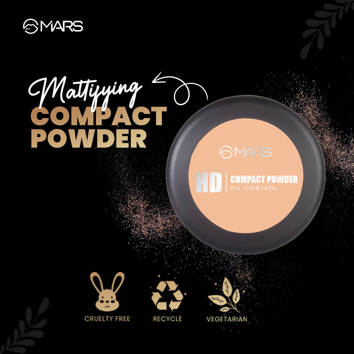Mars HD Compact Powder | Oil Control (02-vanilla)