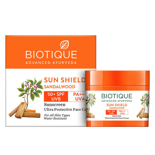 Biotique Bio Sandalwood Ultra Protective Face Cream SPF 50+ UVA/UVB Sunscreen (50gm)