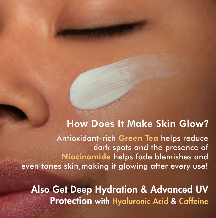Mcaffeine Green Tea Sunscreen SPF 50 PA++++ with Niacinamide - 50 ml