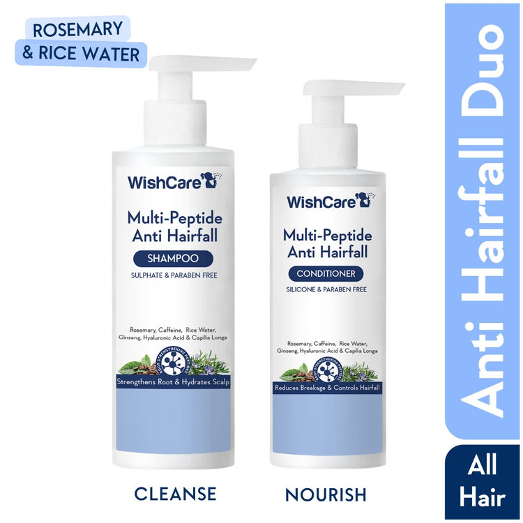 Wishcare Multi Peptide Anti Hairfall Shampoo & Conditioner - Controls Hairfall - Boosts Hair Growth (2 Pcs)