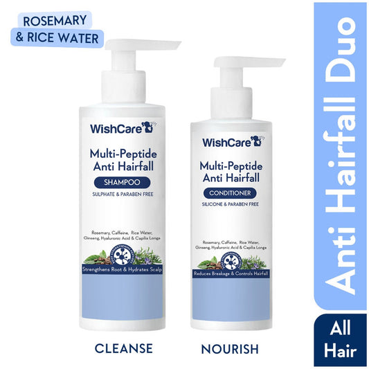Wishcare Multi Peptide Anti Hairfall Shampoo & Conditioner - Controls Hairfall - Boosts Hair Growth (2 Pcs)