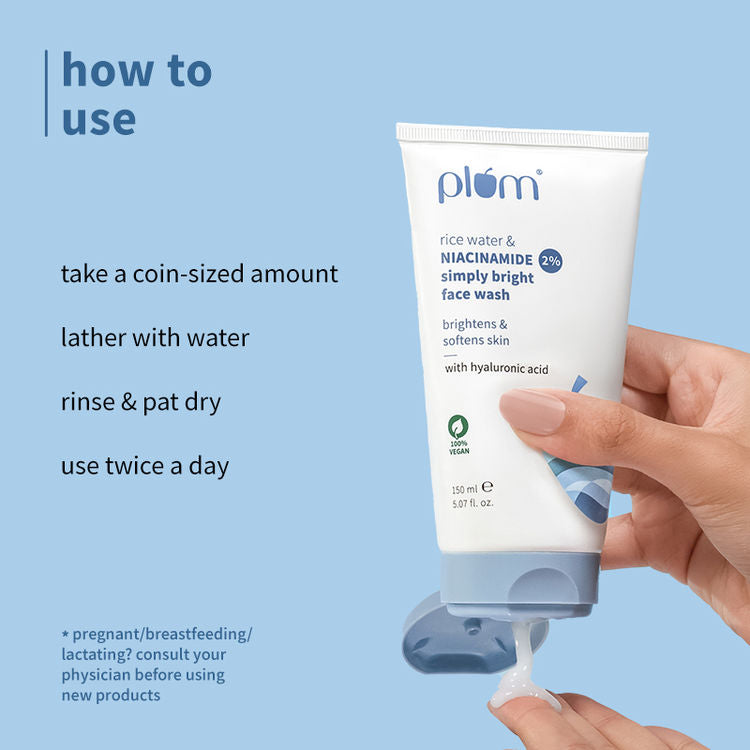 Plum 2% Niacinamide Face Wash With Rice Water (150ml)