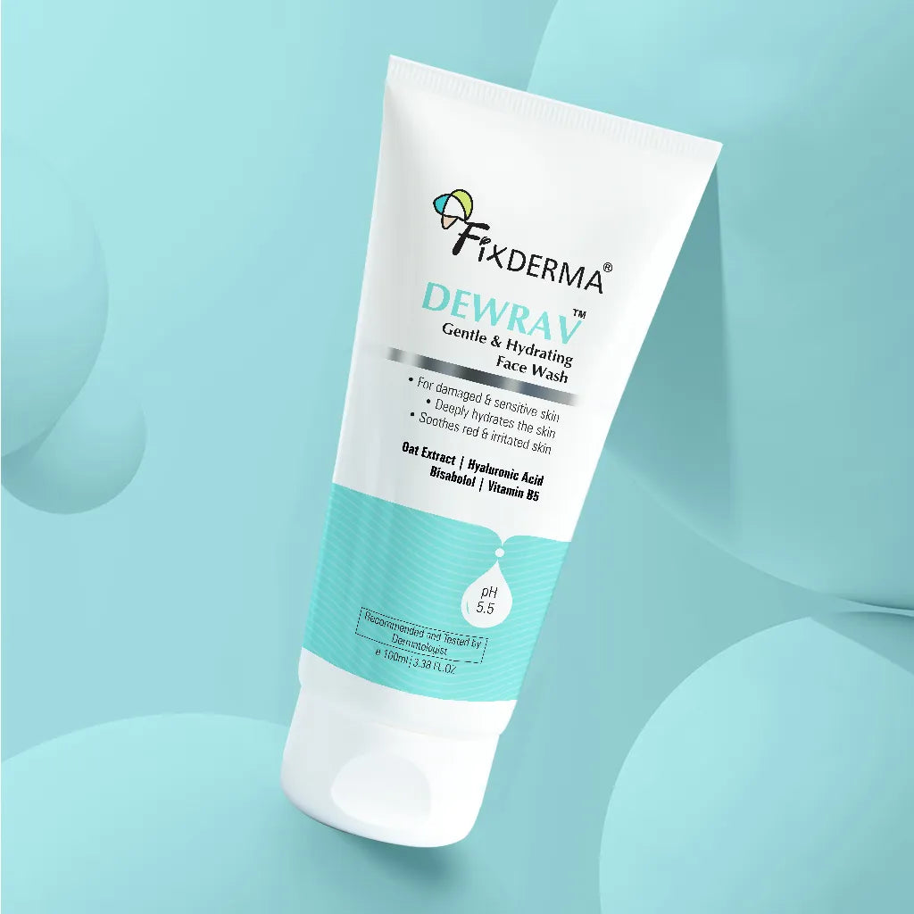 Fixderma Dewrav Gentle & Hydrating Face Wash | Hydrating face wash for dry skin 100ml