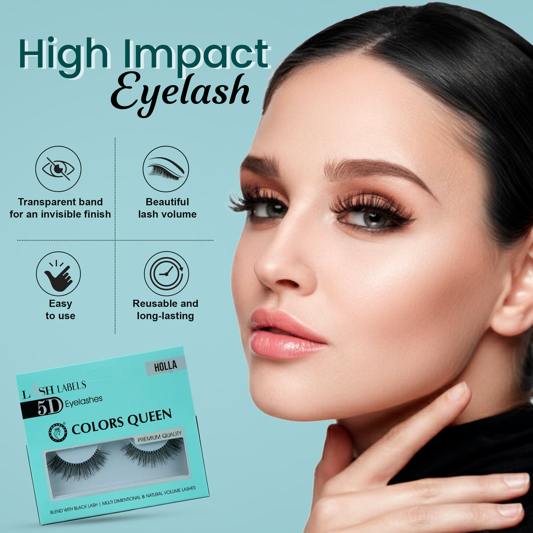 Colors Queen Lash Label 5D Natural Hair Eyelashes | 1 Pair / Babe