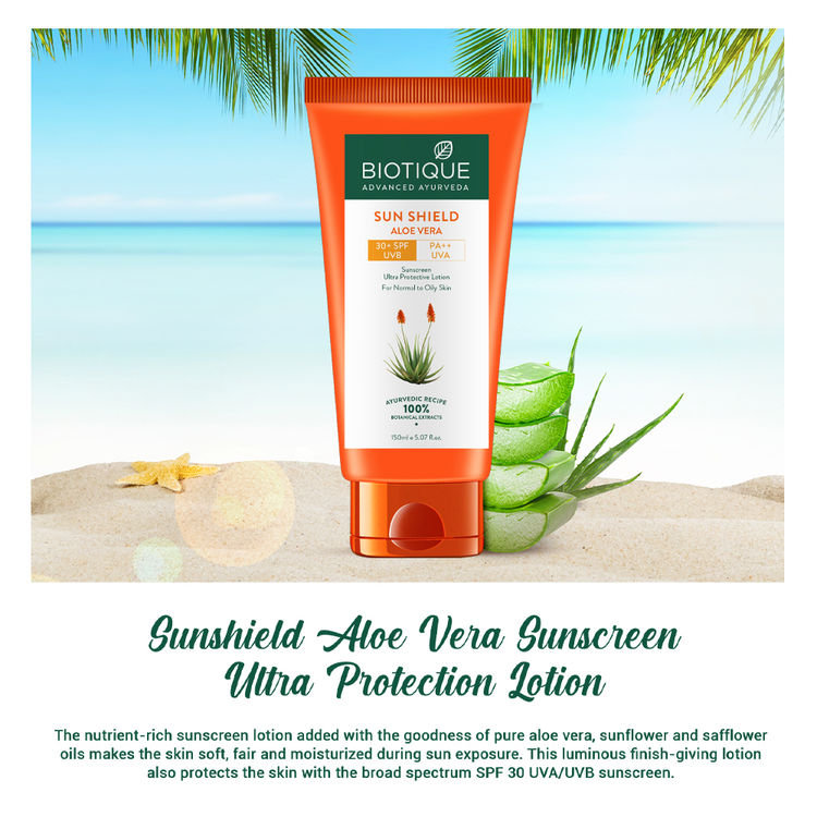 Biotique Aloe Vera Sunshield SPF 30 Lotion (150ml)