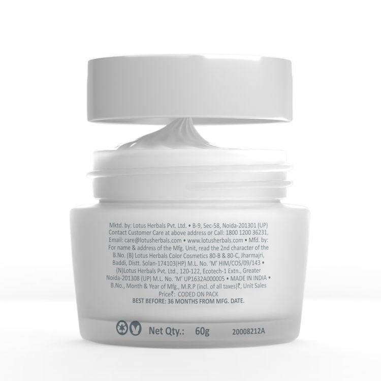 Lotus Herbals WhiteGlow Deep Moisturising Face Cream SPF 20 PA +++ For Glowing Skin, All Skin Types (60g)