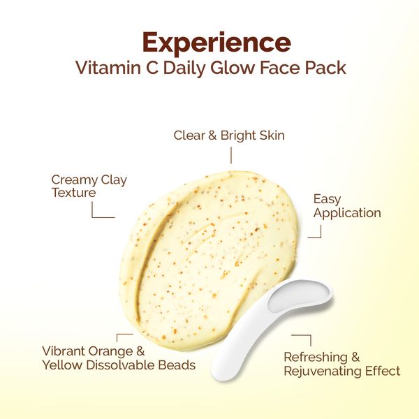 Mamaearth Vitamin C Daily Glow Face Pack with Vitamin C & Turmeric for Illuminating Skin - 200 g