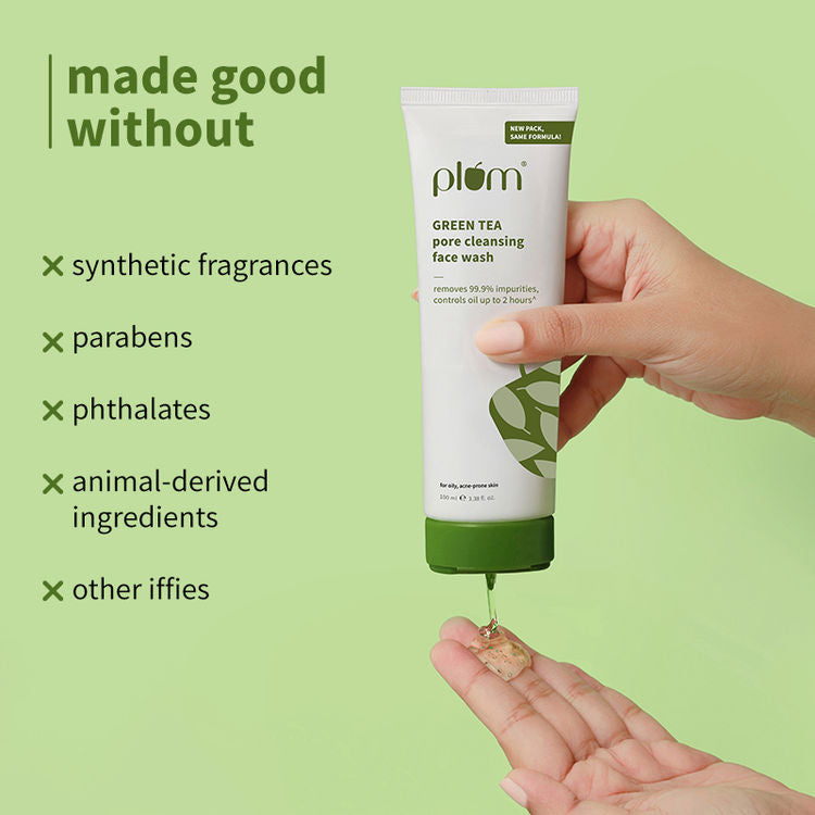 Plum Green Tea Pore Cleansing Gel Face Wash With Glycolic Acid (100ml)