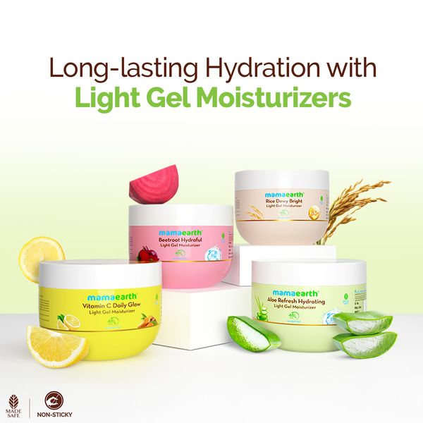 Mamaearth Aloe Refresh Hydrating Light Gel Moisturizer with Aloe Vera & Hyaluronic Acid for Hydrated Refreshed Skin - 200 g