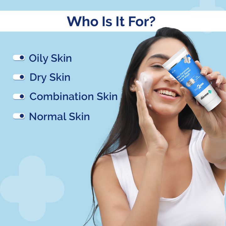 The Derma Co Nia-Ceramide Barrier Repair Face Wash with 2% Niacinamide and 1% Ceramide - 80ml