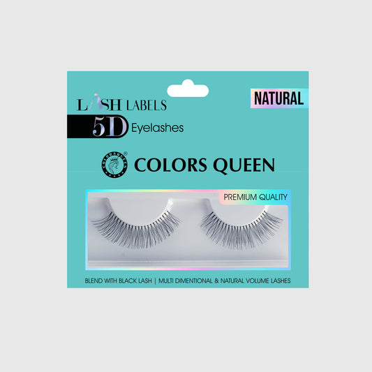 Colors Queen Lash Label 5D Natural Hair Eyelashes | 1 Pair /Natural
