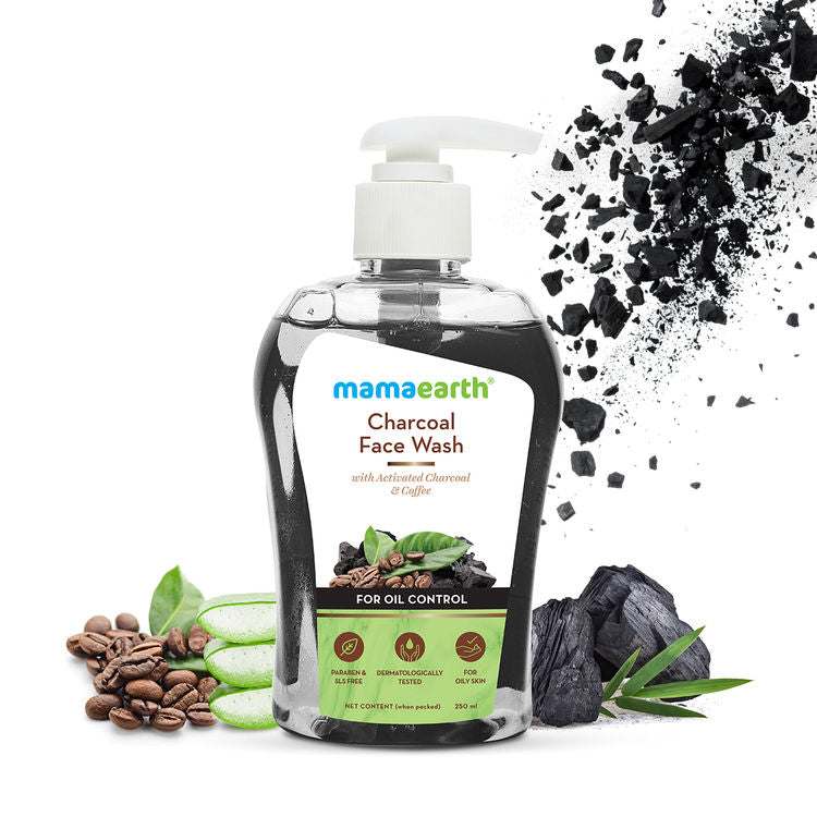 Mamaearth Charcoal Face Wash With Activated Charcoal And Coffee For Oil Control (250ml)