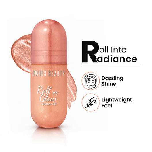 Swiss beauty Roll 'n' Glow Glitter Oil / Roll 'n' Rosé