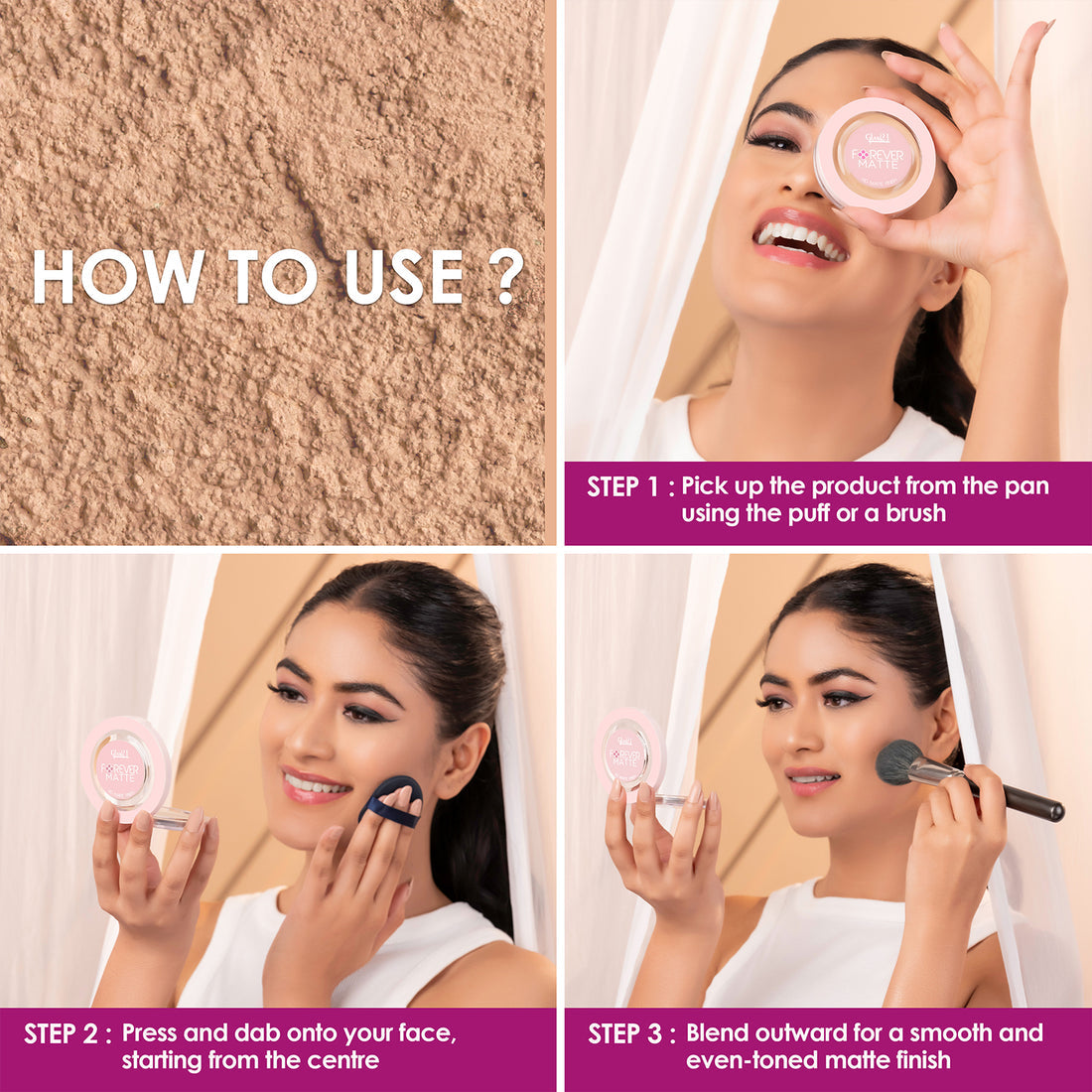 Glam21 Forever Matte Compact Powder (06Honey)