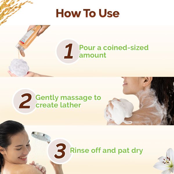 Mamaearth Rice Water Moisturizing Body Wash with Rice Water & Hydrating Lily for Dewy Glass Skin - 250 ml + 25 ml