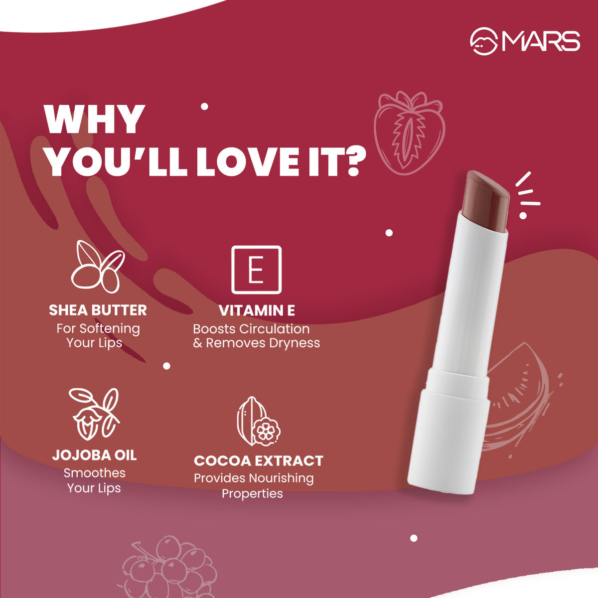 Mars Aqua Splash | Tinted Lip Balm(07- lichi)