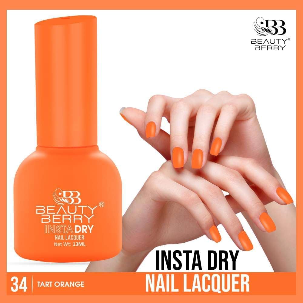 Beauty Berry Insta Dry Nail Lacquer (TART ORANGE-34)