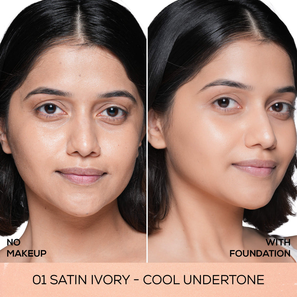 RENEE Lumi Glow Highlighting Liquid Foundation With Dewy Finish, Buildable Coverage & 3D Glow (Radiant Beige)