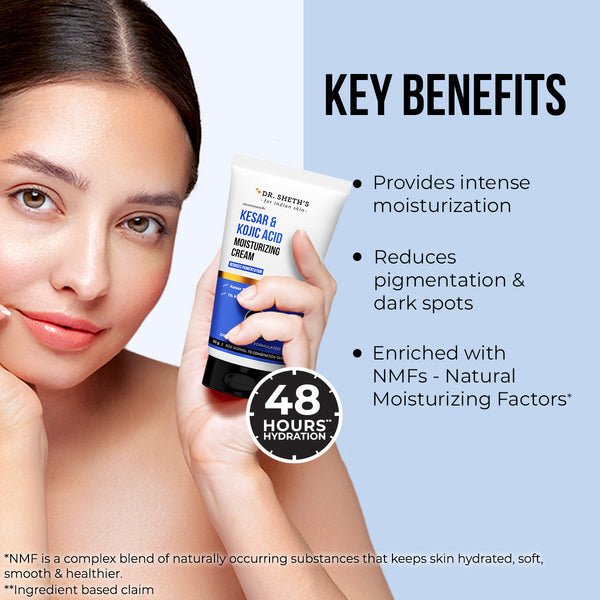 Dr. Sheth's Kesar & Kojic Acid Moisturizing Cream - 50g