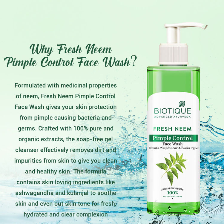 Biotique Fresh Neem Pimple Control Face Wash (200ml)