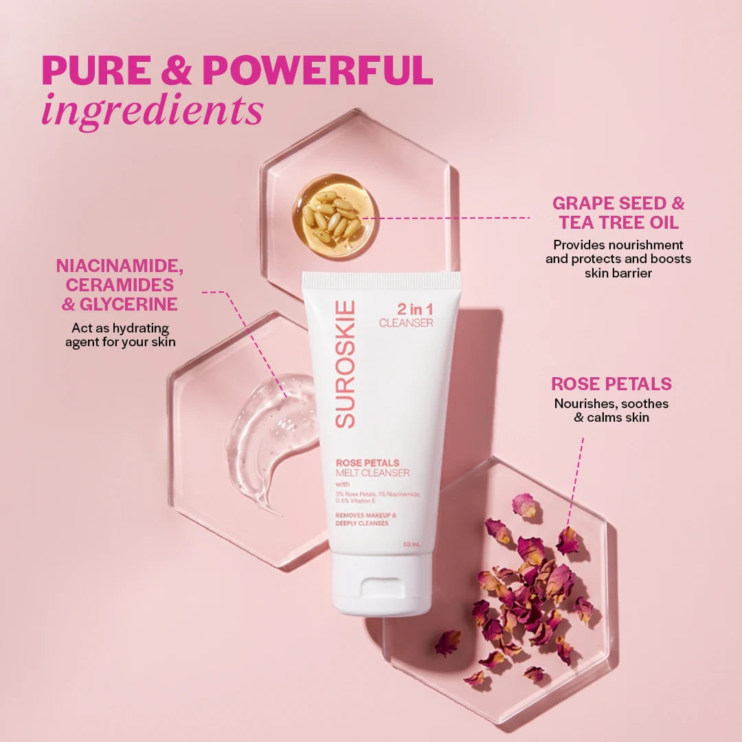 Suroskie Rose Petal Melt Cleanser (50ml)