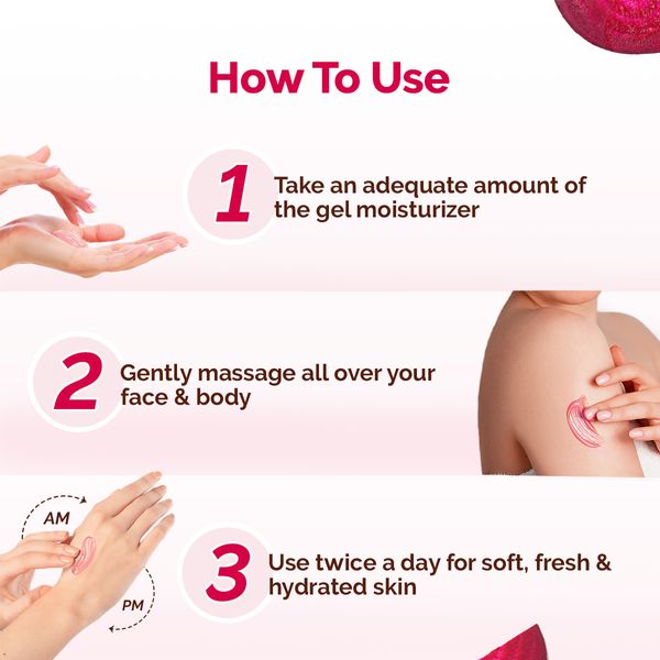 Mamaearth Beetroot Hydraful Light Gel Moisturizer with Beetroot & Hyaluronic Acid for Hydrated Pink Glow - 200 g