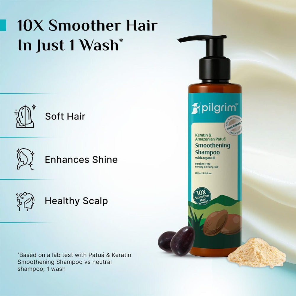 Pilgrim Patuá & Keratin Smoothening Shampoo (400ml) 
Discover 10X Keratin-Smooth Hair
