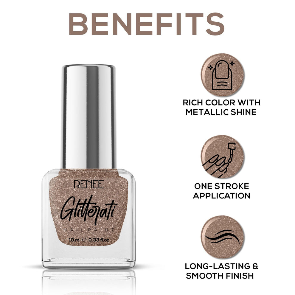 RENEE Glitterati Nail Paint (11 Copper Crush)
