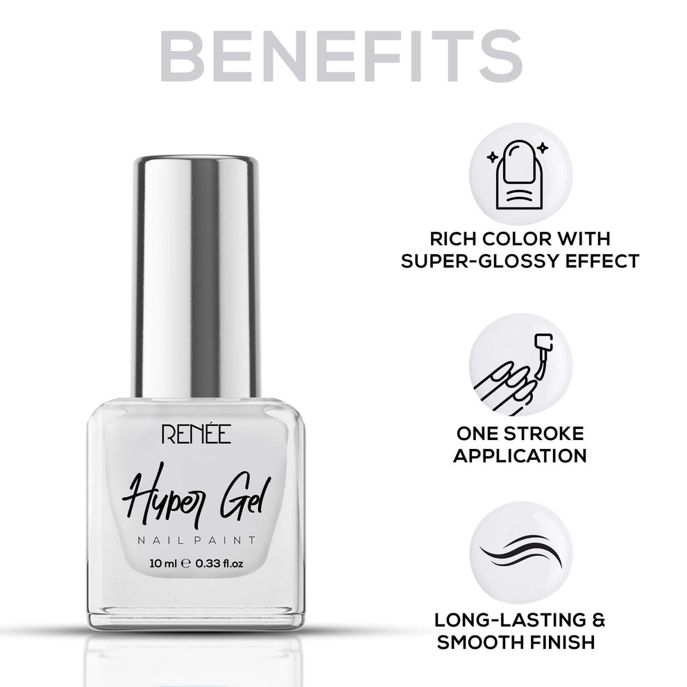RENEE Hyper Gel Nail Paint 10ml (13 Ivory White)