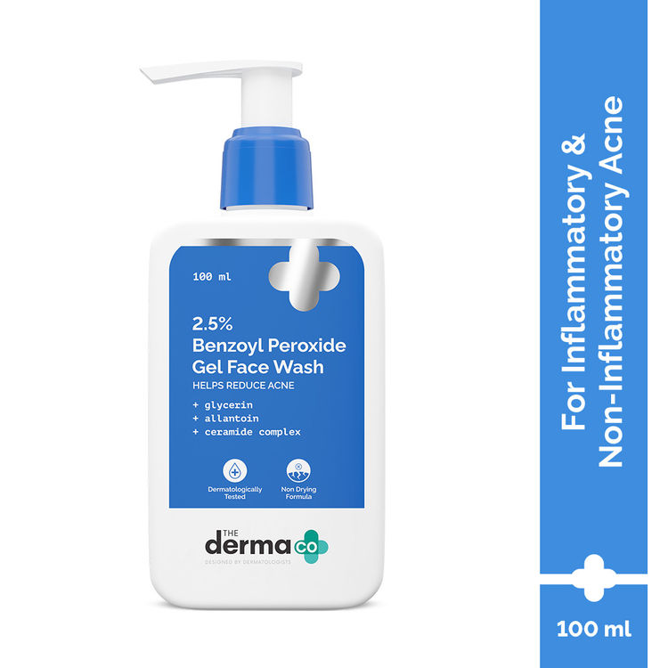 The Derma Co 2.5% Benzoyl Peroxide Gel Face Wash with Ceramides For Acne,Inflammation & Oily Skin
(100ml)