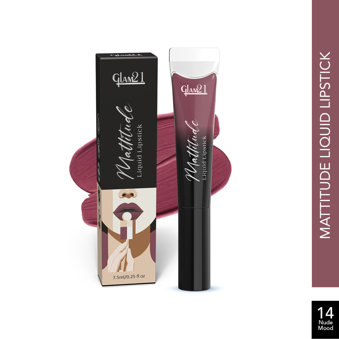 Glam21 Mattitude Lipstick (14Nude Mood)