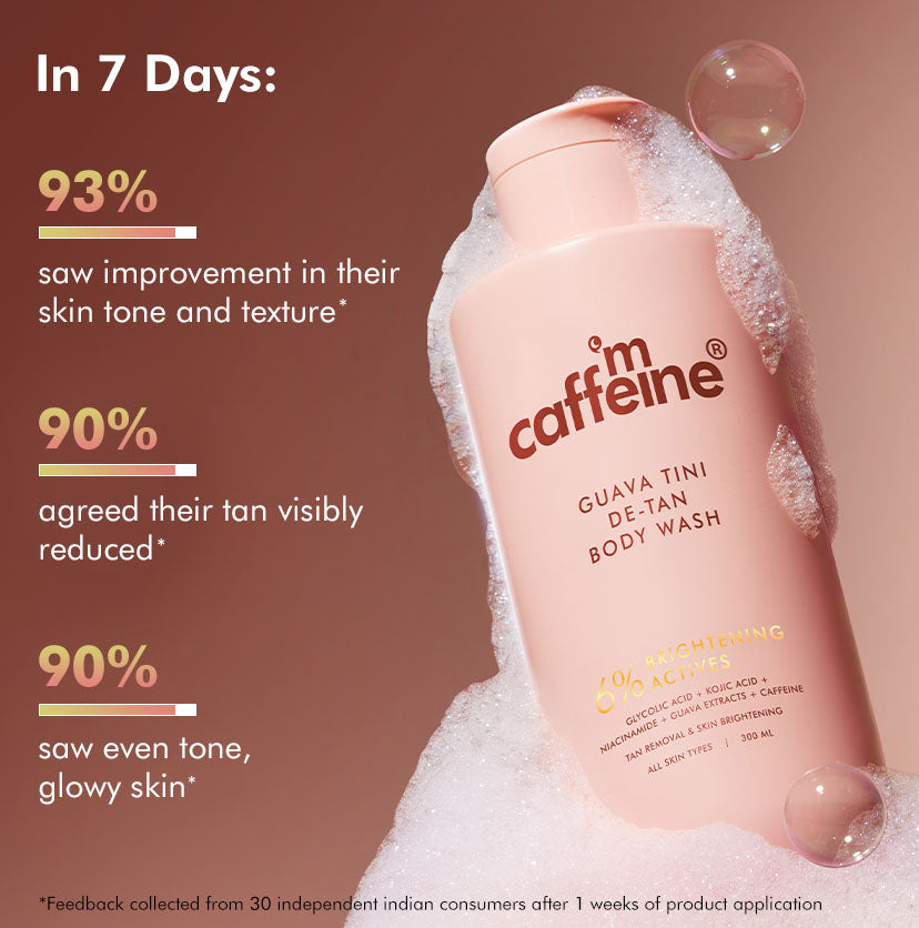 Mcaffeine Guava Tini De-Tan Body Wash - 300 ml