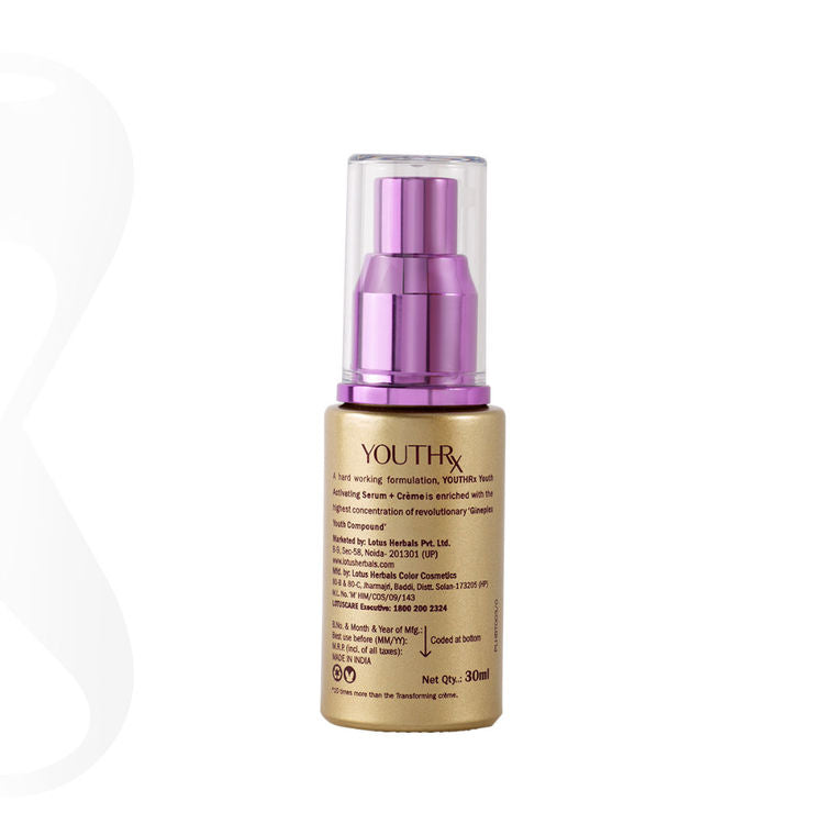 Lotus Herbals YouthRx GinePlex Youth Activating Serum + Creme
(30ml)