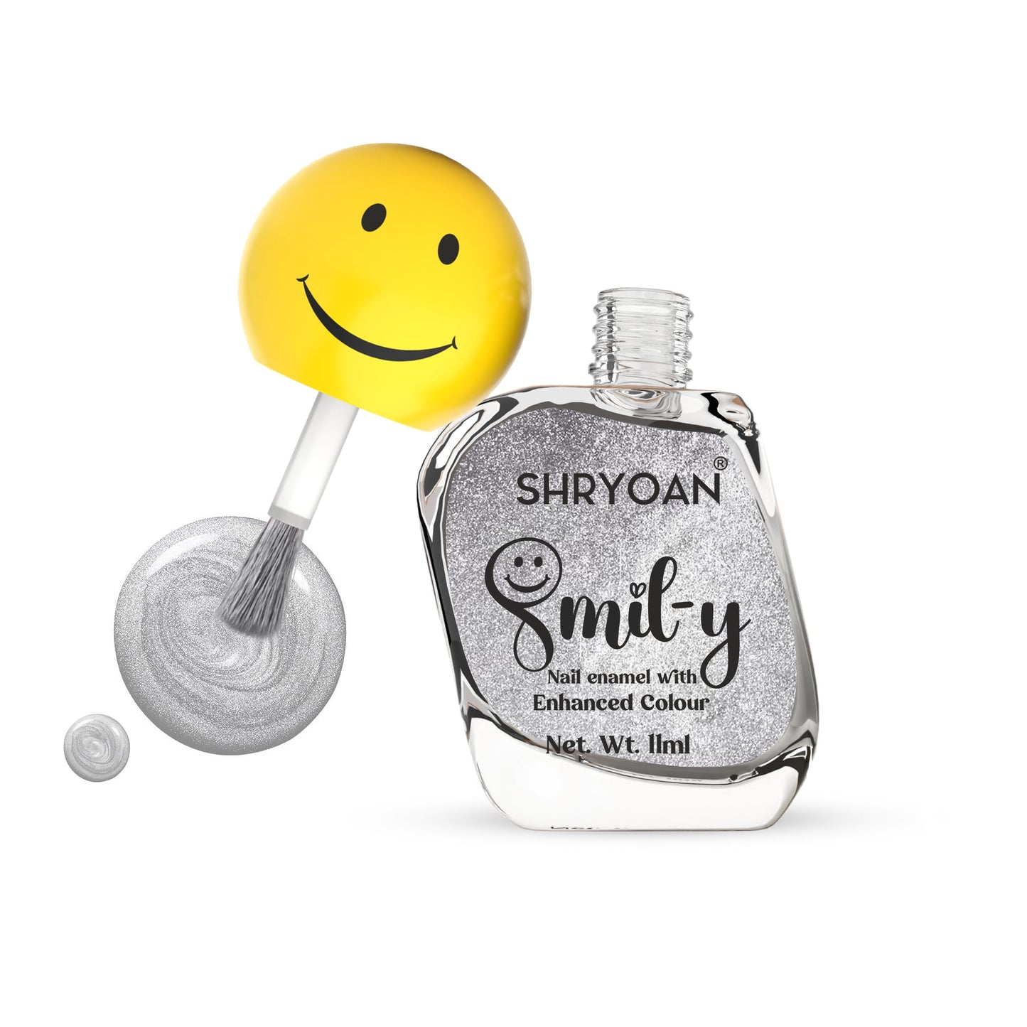 Shryoan Ultra Glossy Nail Paint(Metallic Silver)