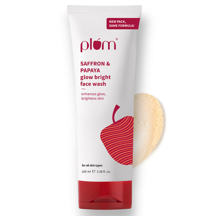 Plum Saffron & Papaya Glow Bright Gel Face Wash (100ml)