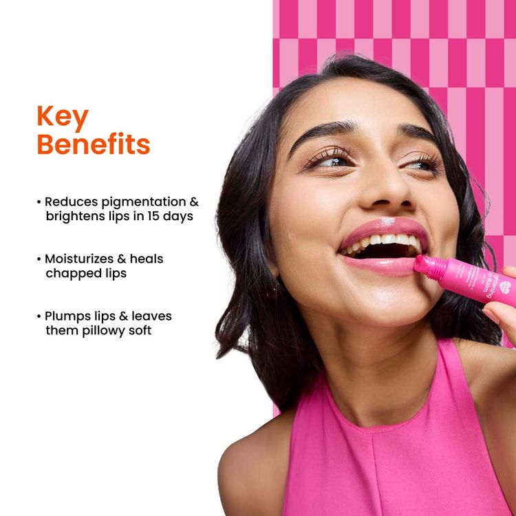 Foxtale Brightening Lip Balm With Peptides, Vitamin C & Hyaluronic Acid Bubblegum Pink Glaze
(12g)