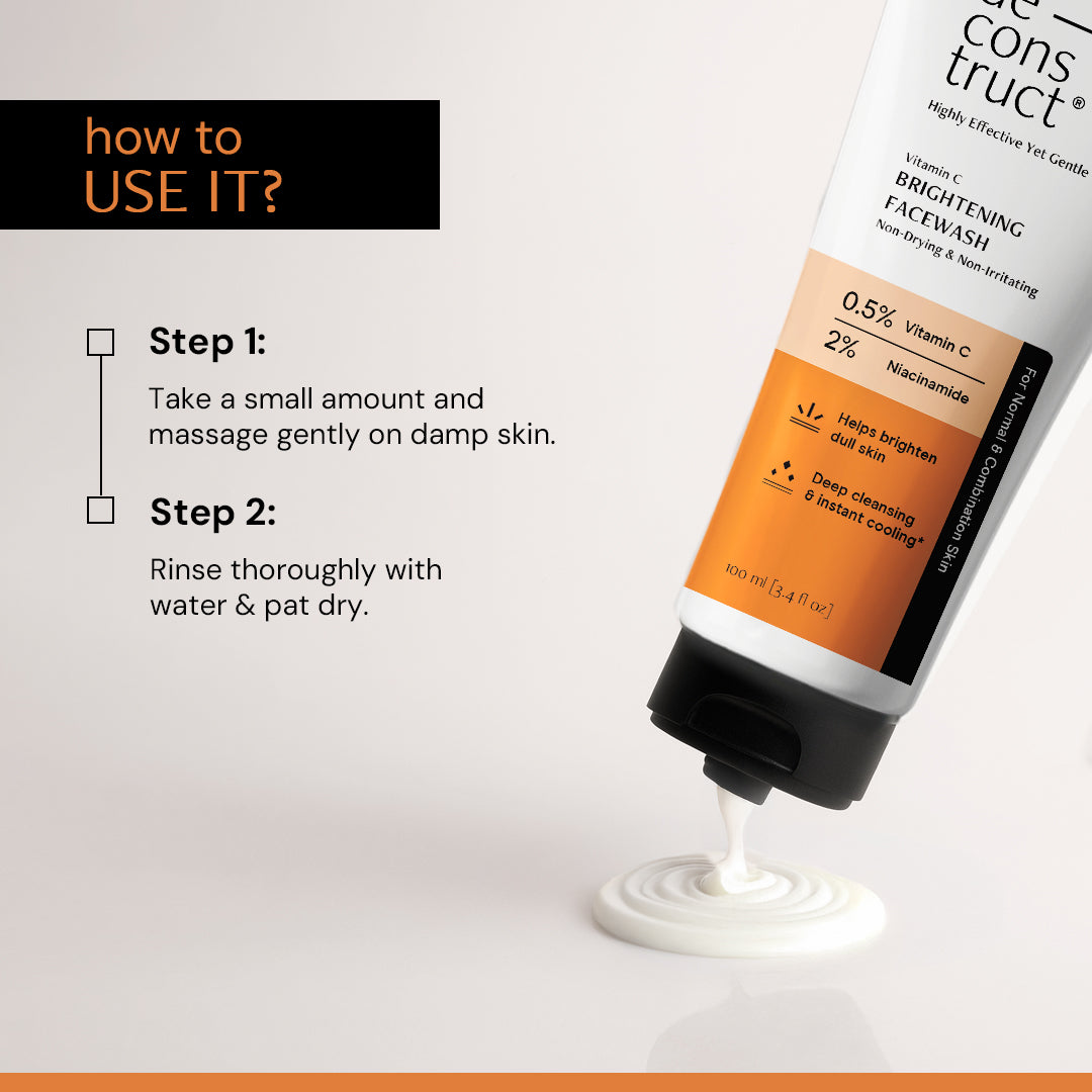 Deconstruct Vitamin C Brightening Face Wash – 0.5% Vitamin C + 2% Niacinamide