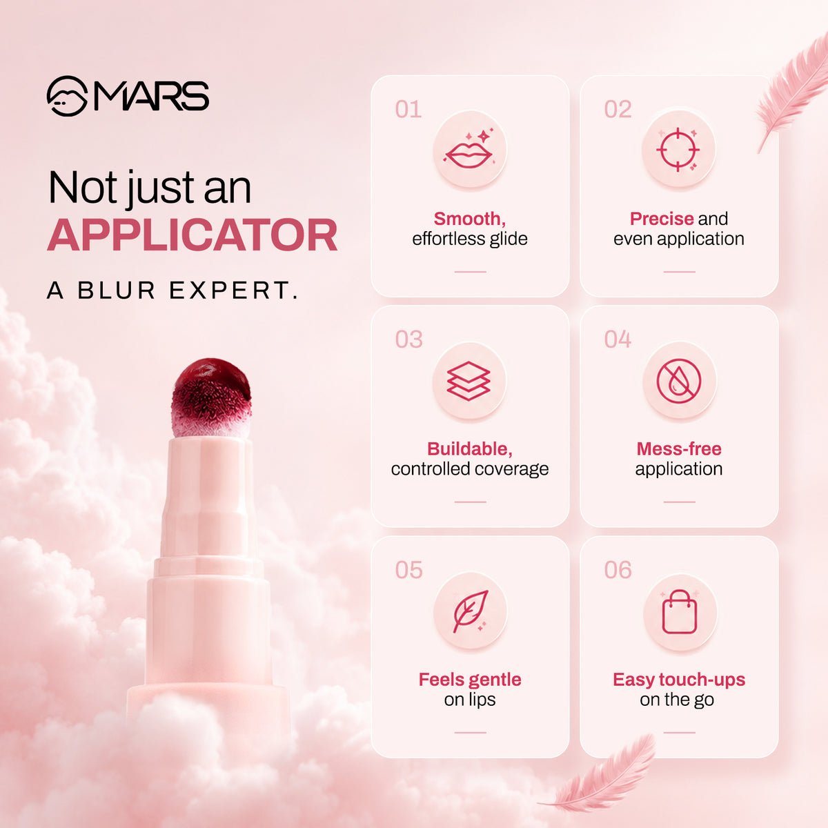 Mars Lip Fuzz | Blurring Lip Cream / 02 Blush Cloud