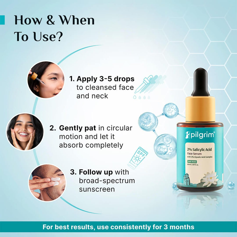 Pilgrim 2% Salicylic Acid Anti-Acne Face Serum
3% Glycolic Acid To Fight Acne