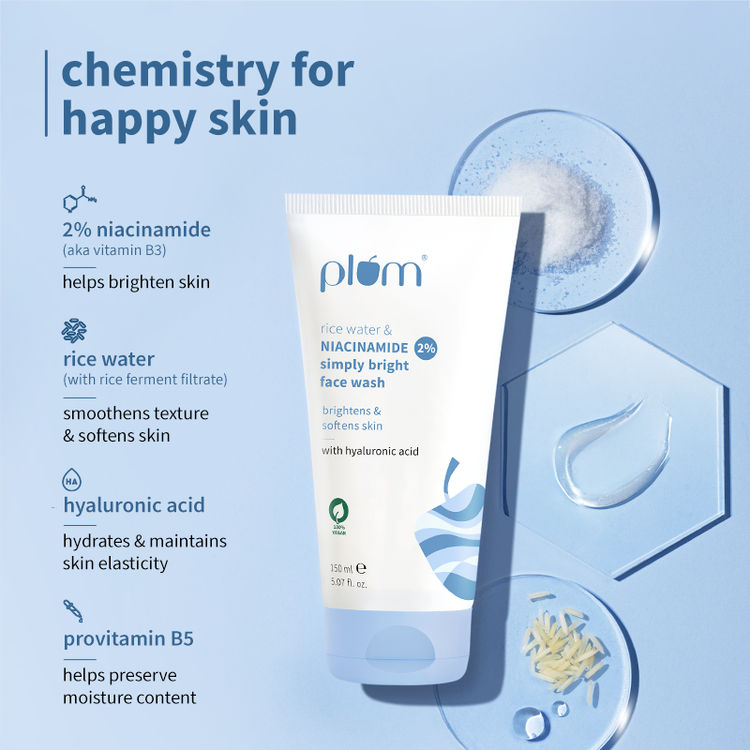 Plum 2% Niacinamide Face Wash With Rice Water (150ml)