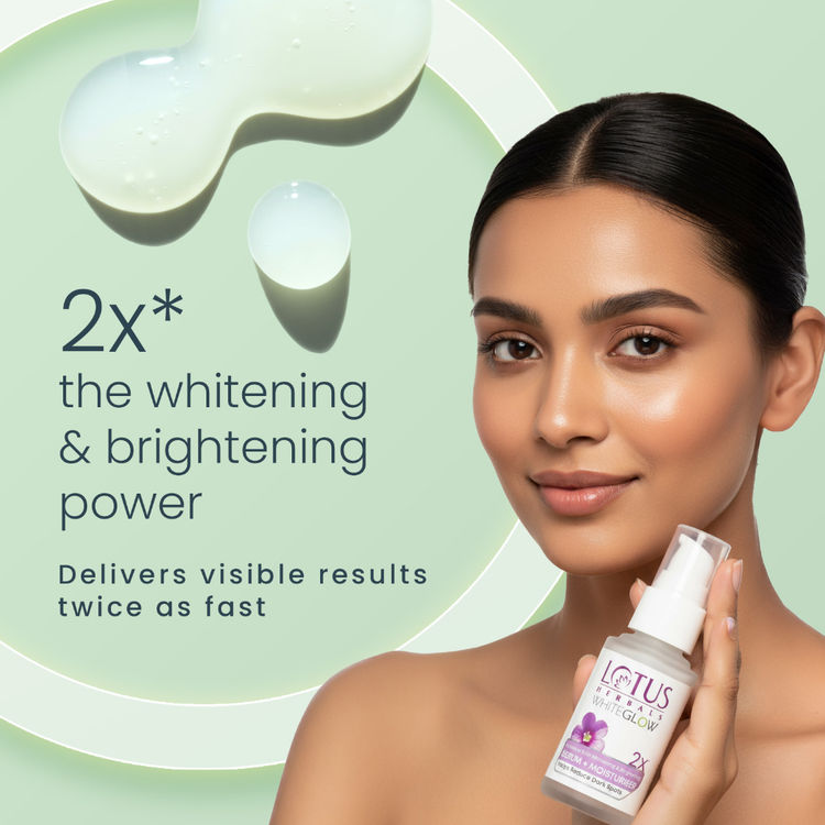 Lotus Herbals WhiteGlow Intensive Skin Whitening & Brightening Serum + Moisturiser,Reduce Dark Spots
(30ml)