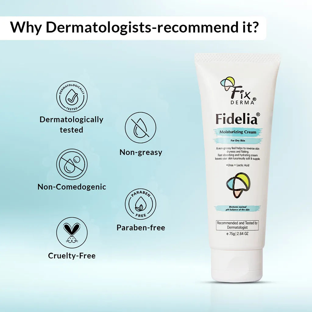 Fixderma Fidelia Moisturizing Cream | A non-greasy and Hydrating Cream for Dry Skin