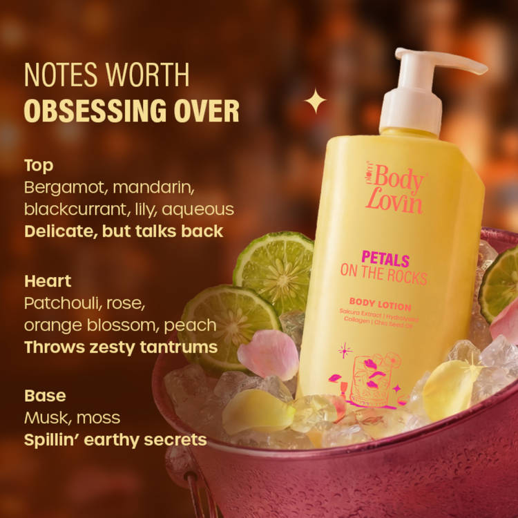 Plum BodyLovin’ Petals On The Rocks Body Lotion, Lightweight Hydration, Citrus Floral Fragrance (400ml)