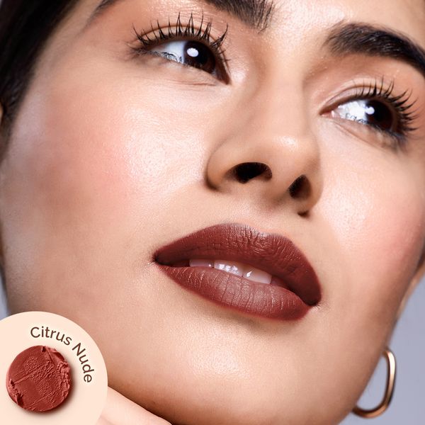 Mamaearth Moisture Matte Longstay Lipstick with Avocado Oil & Vitamin E (Citrus Nude)