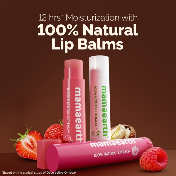 Mamaearth Nourishing 100% Natural Lip Balm with Shea Butter & Vitamin E - 4g